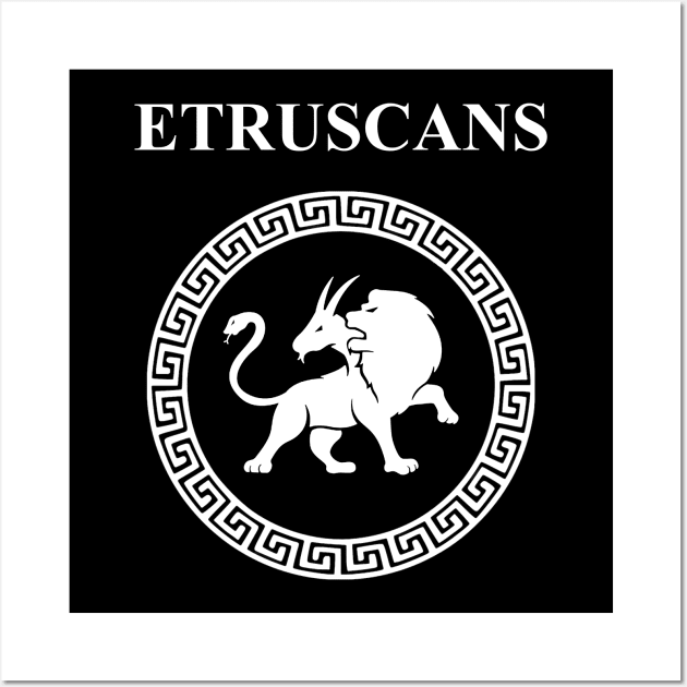 Etruscans Ancient Italy Civilization Chimaera Symbol Wall Art by AgemaApparel